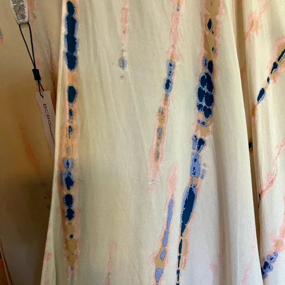 NWT BCBGeneration Blush Tie Dye Tassels Kimono - Picture 5 of 16